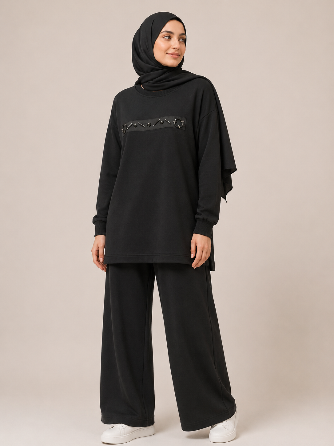 Two-Piece Abstract Button Tracksuit