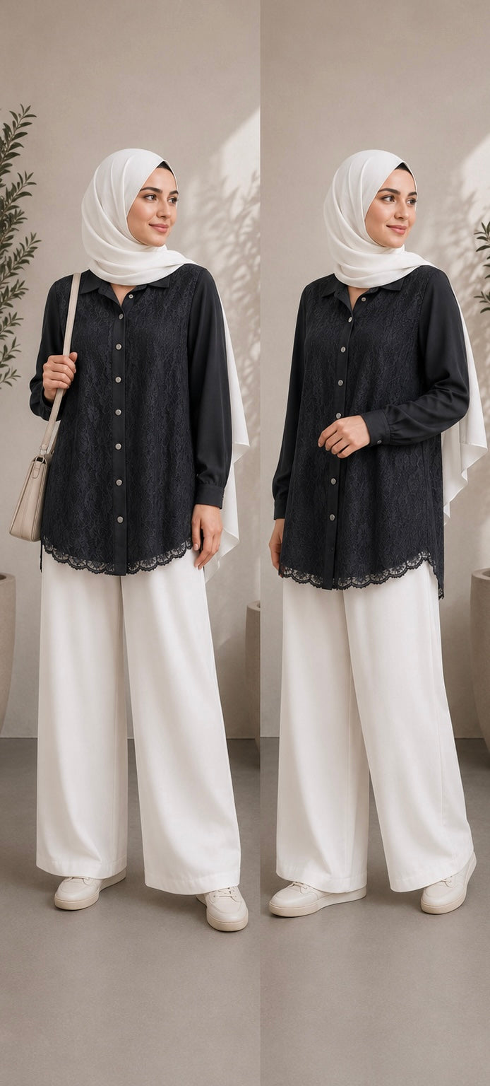 Lace Buttoned Shirt