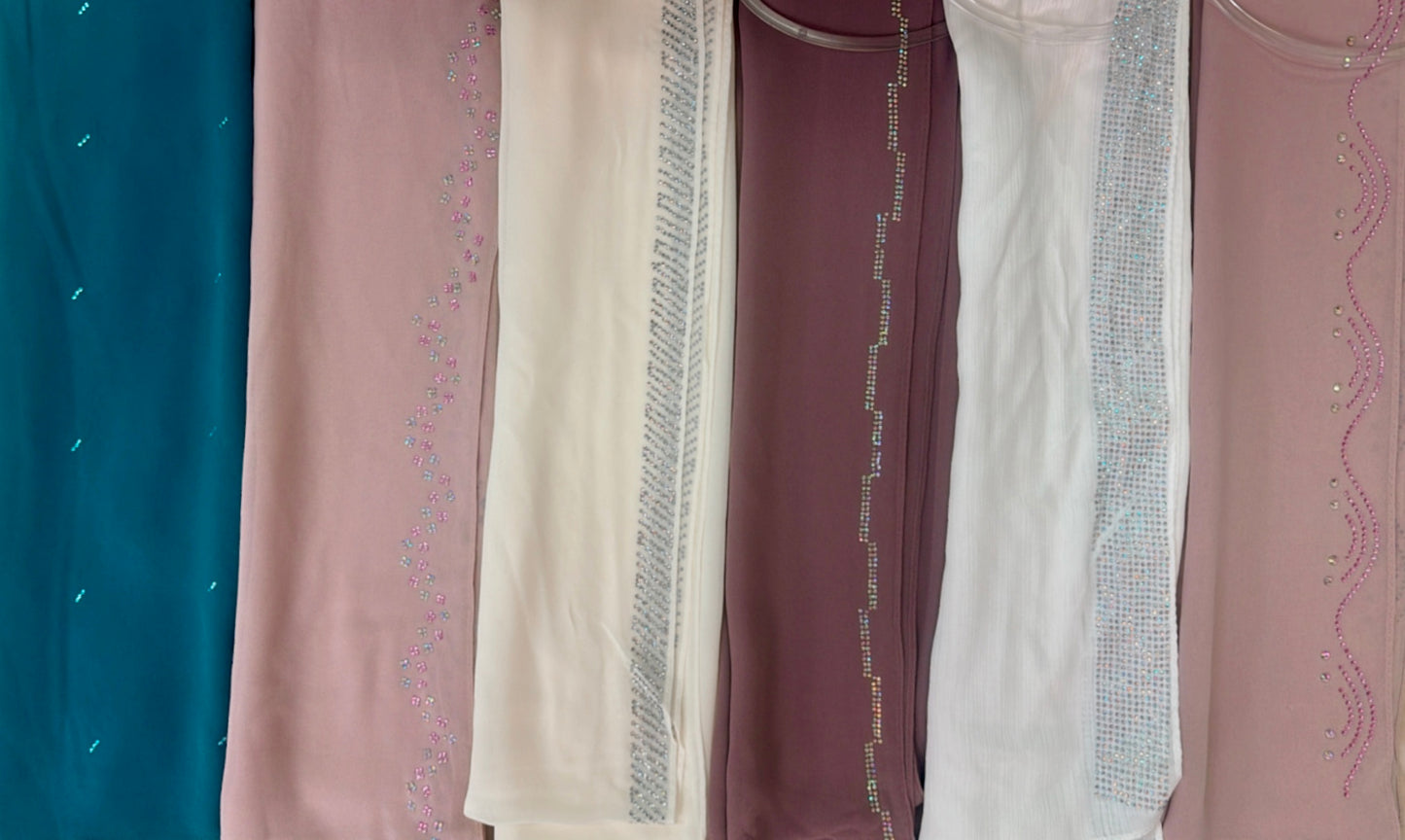 Beaded chiffon hijab