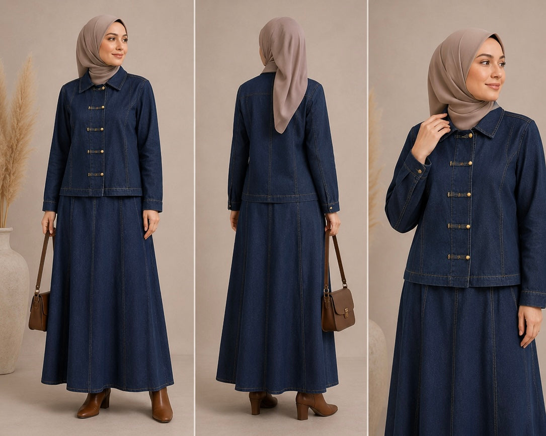 Vintage Style Denim Set