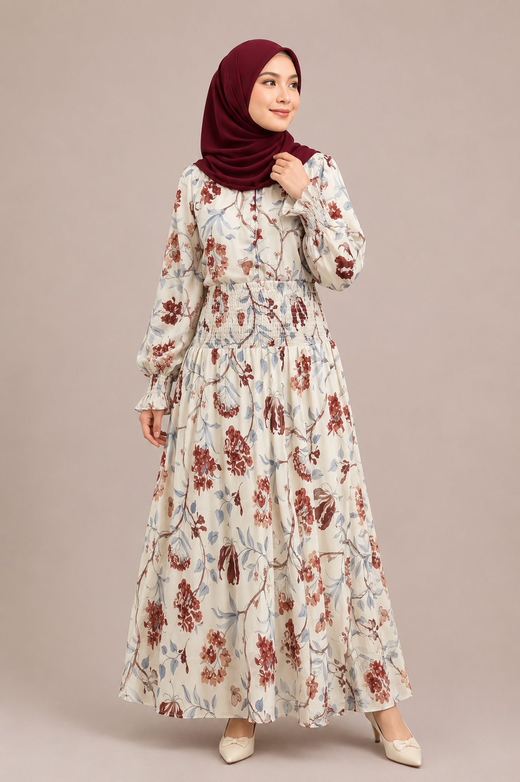 Chiffon Printed Skirt-Set