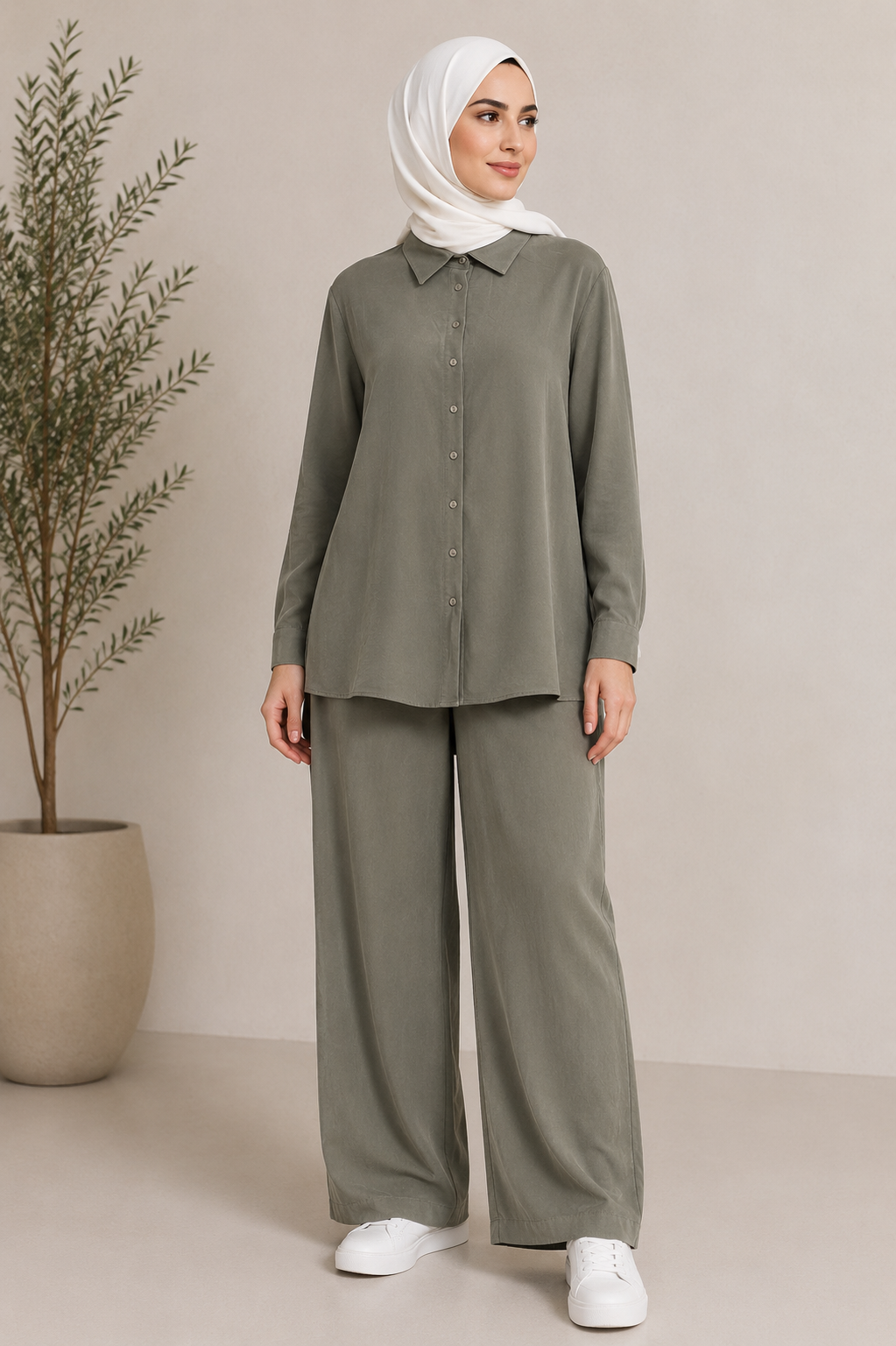 Oversized Blouse and Pants Co-Ord