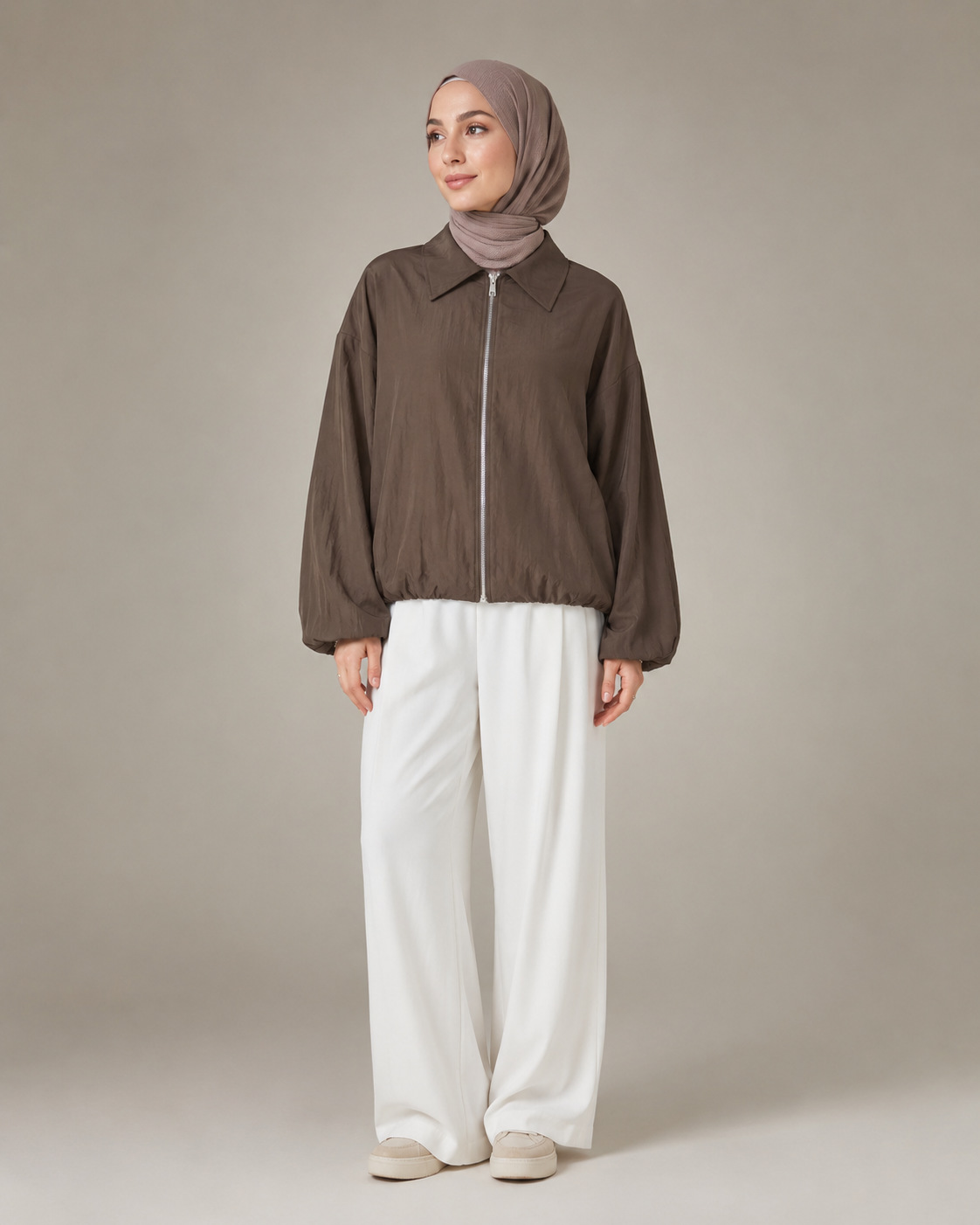 Relaxed Zipper Jacket