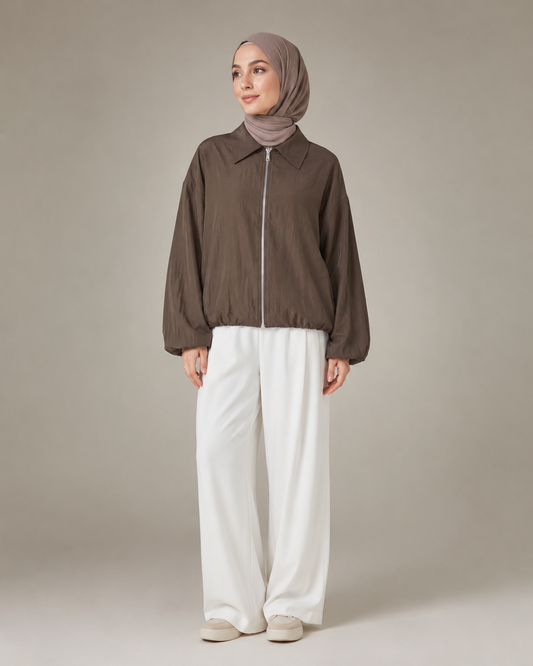 Relaxed Zipper Jacket
