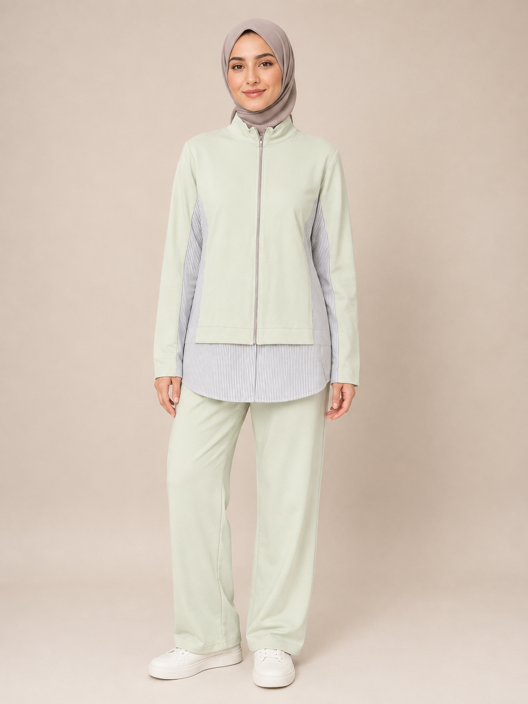 Stripe Panel Two-Piece Set