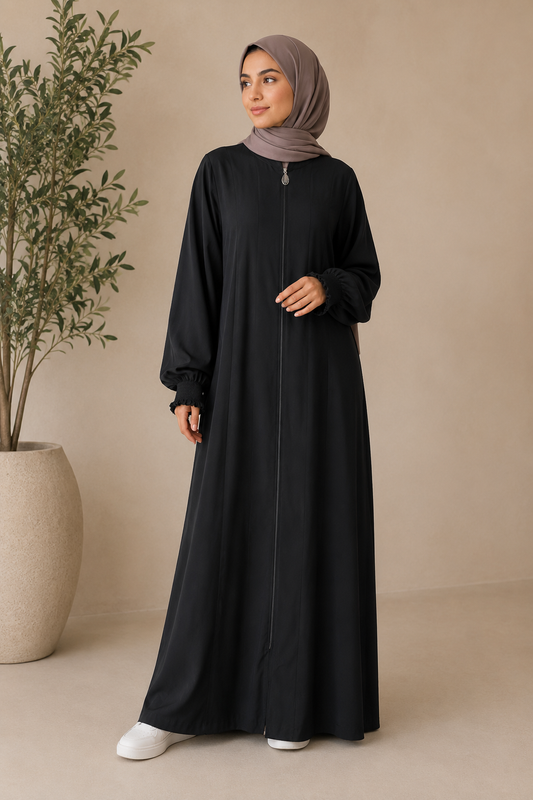 Lined Abaya w/ Sliver Attachment