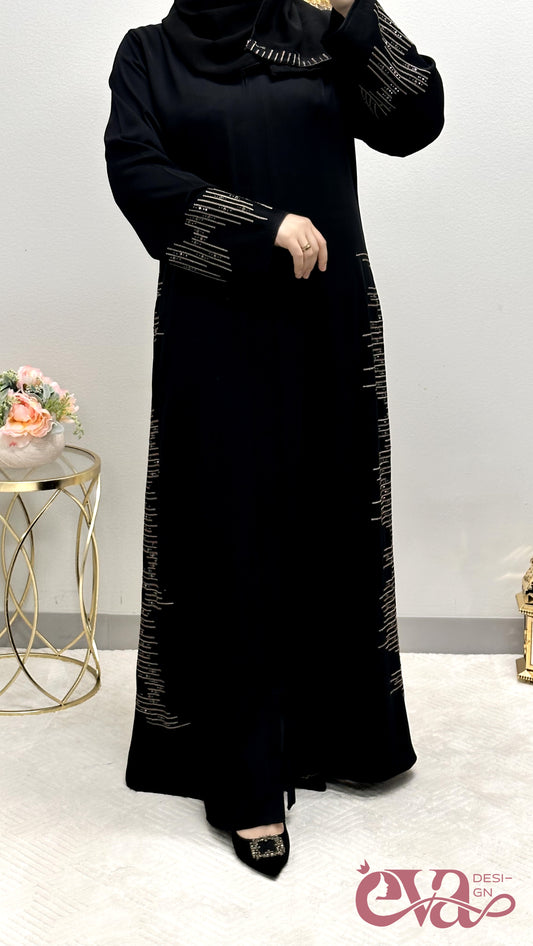 plain abaya with scarf