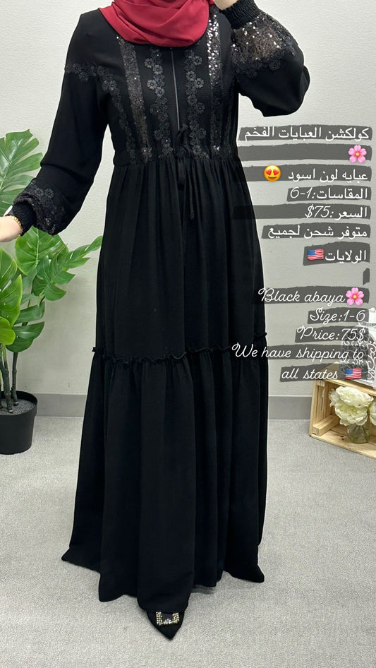 Black closed abaya