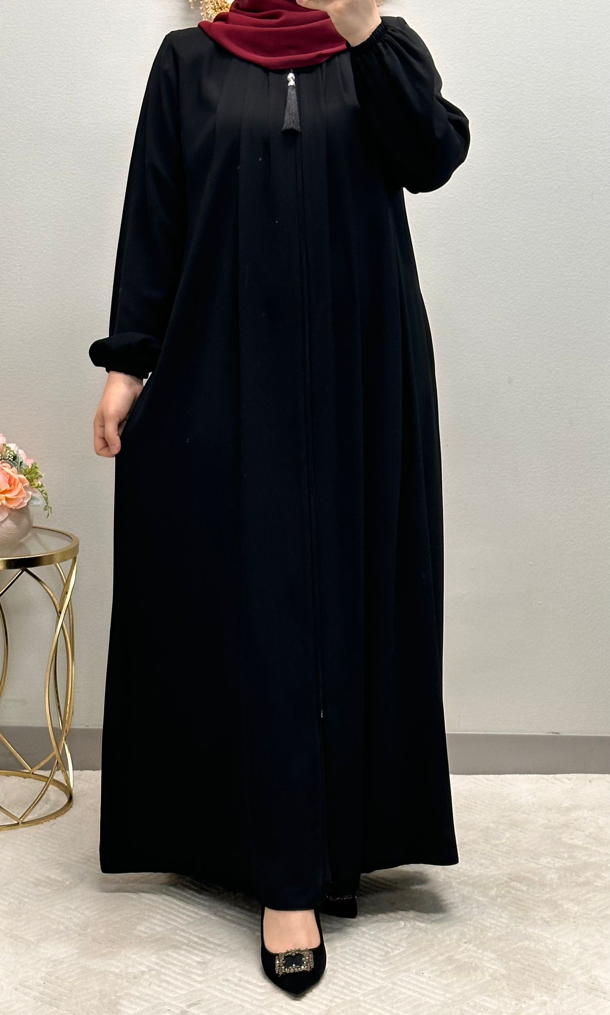 Simply Pleated Special Size Abaya