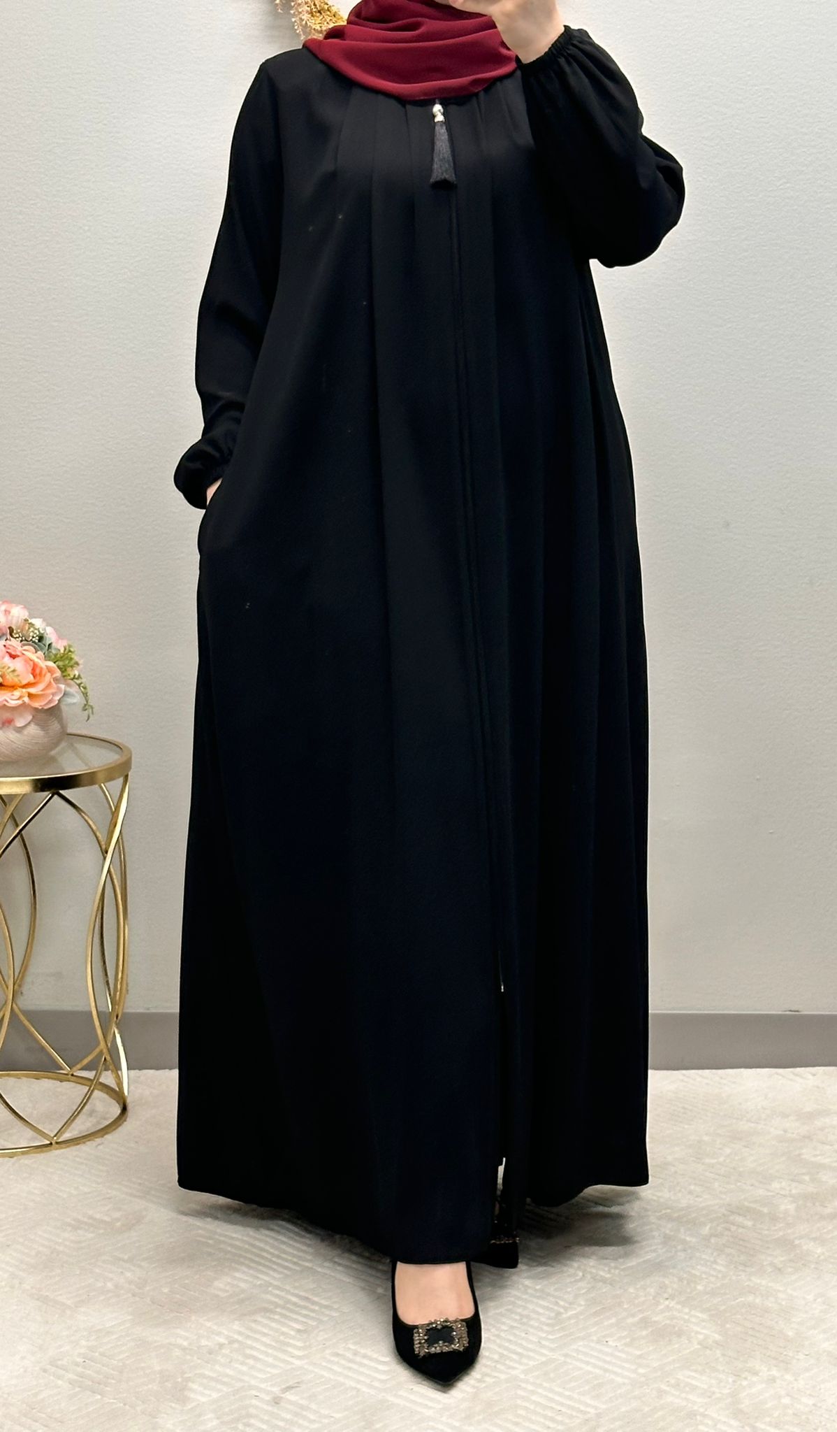 Simply Pleated Special Size Abaya