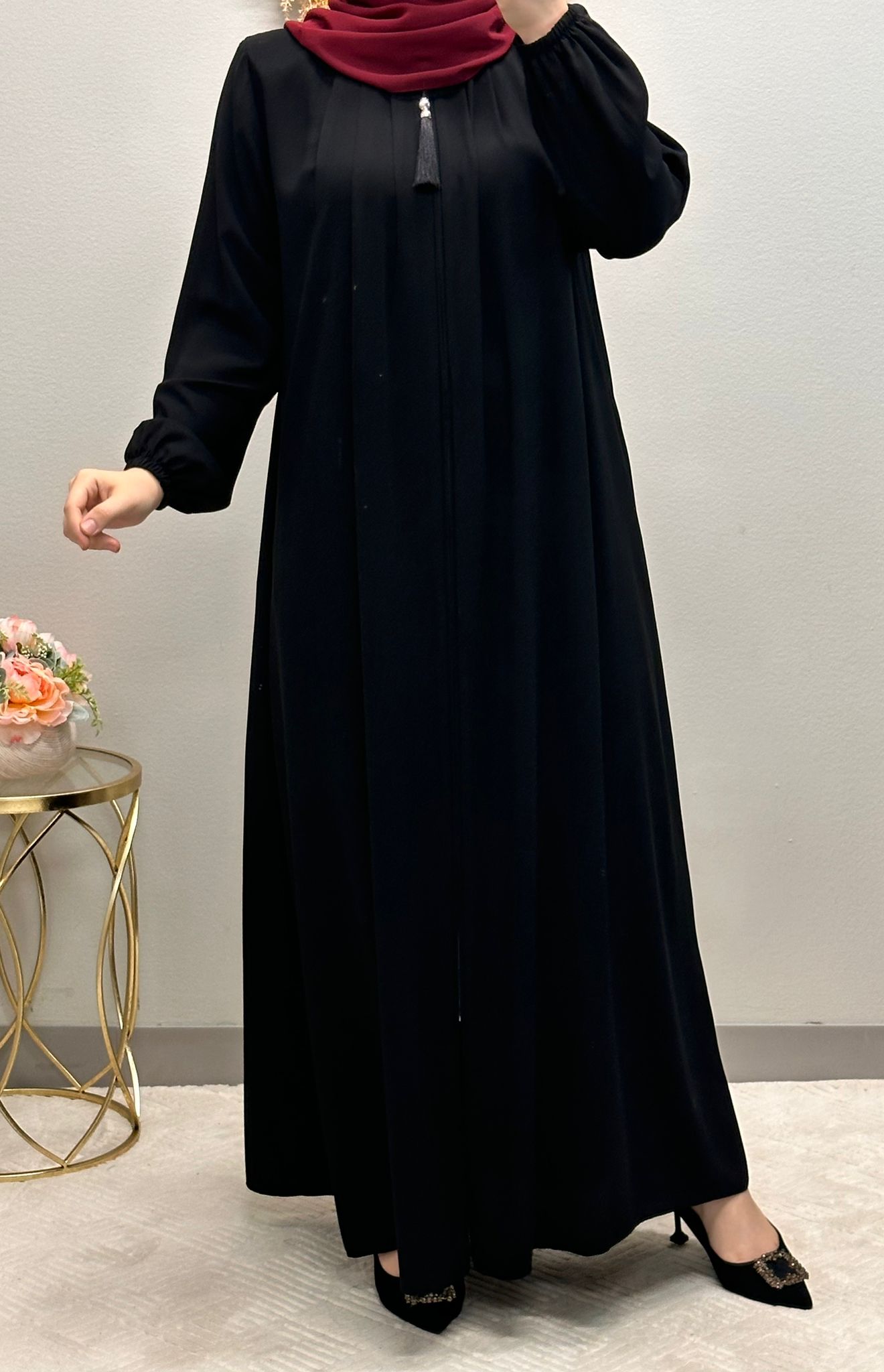 Simply Pleated Special Size Abaya