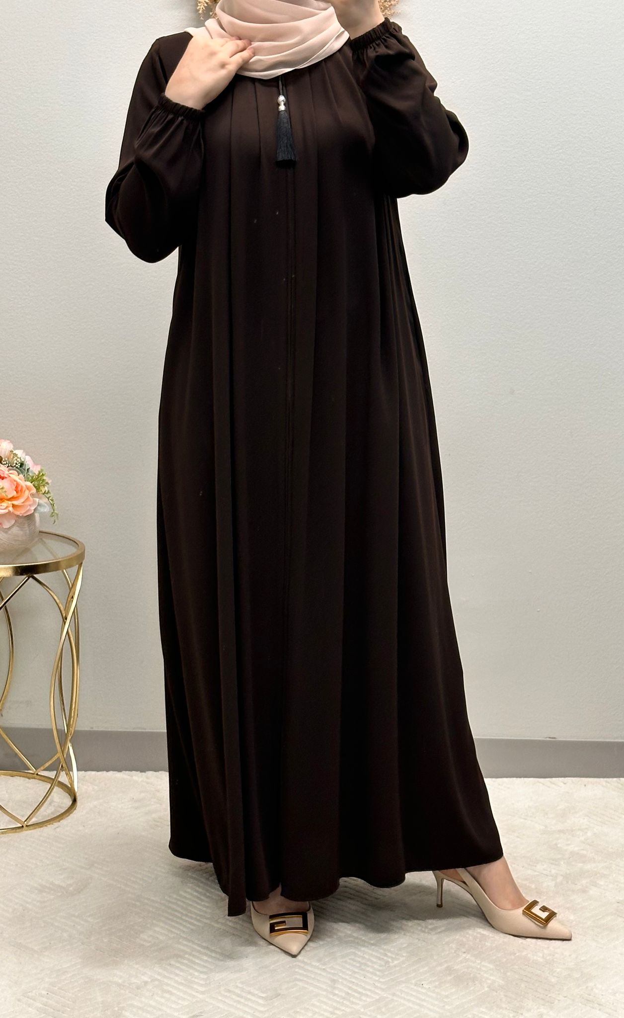 Simply Pleated Special Size Abaya