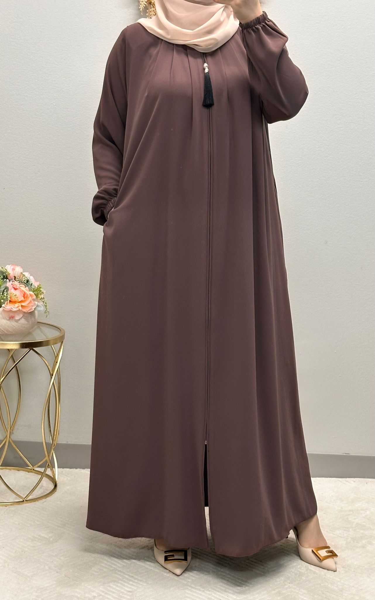 Simply Pleated Special Size Abaya