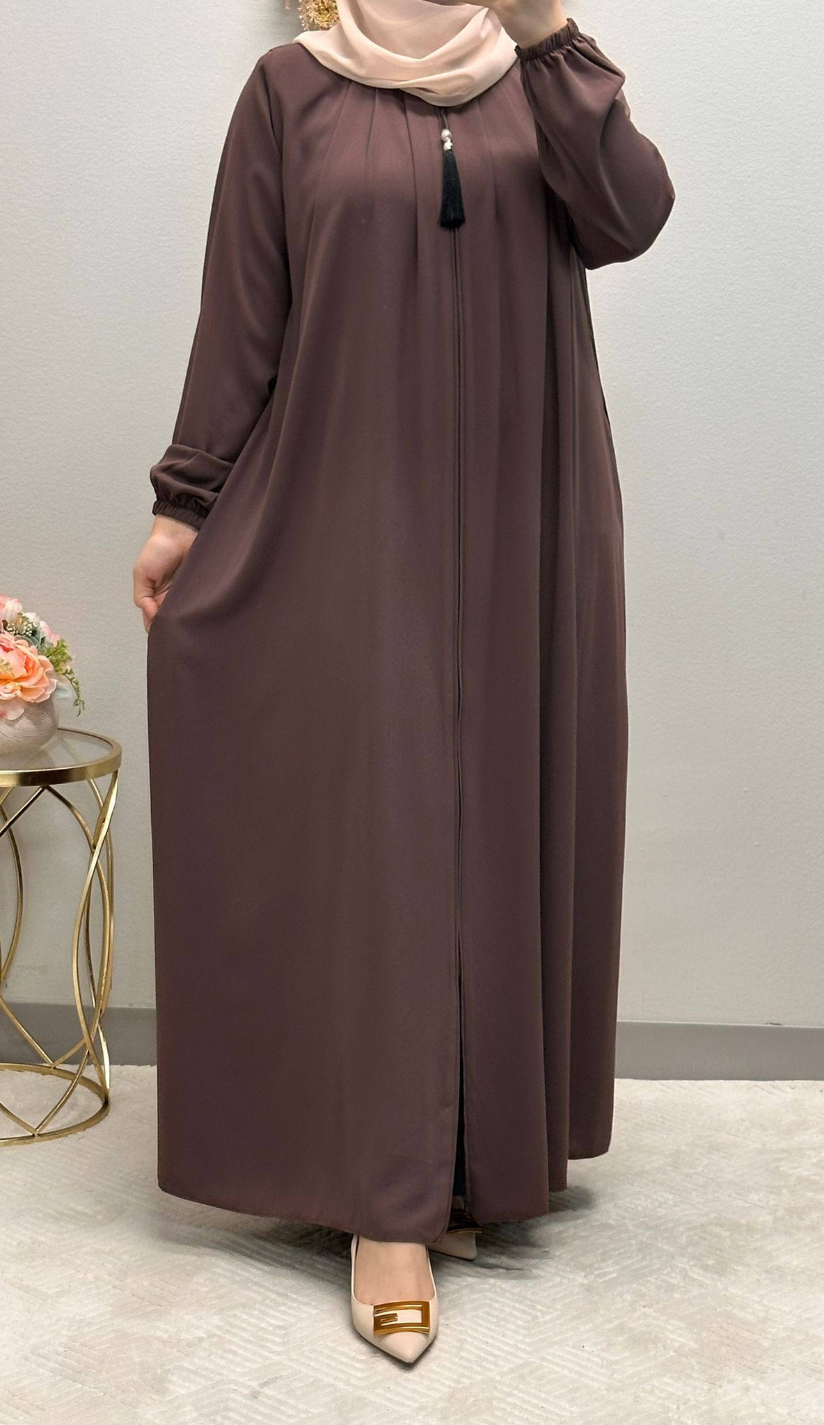 Simply Pleated Special Size Abaya