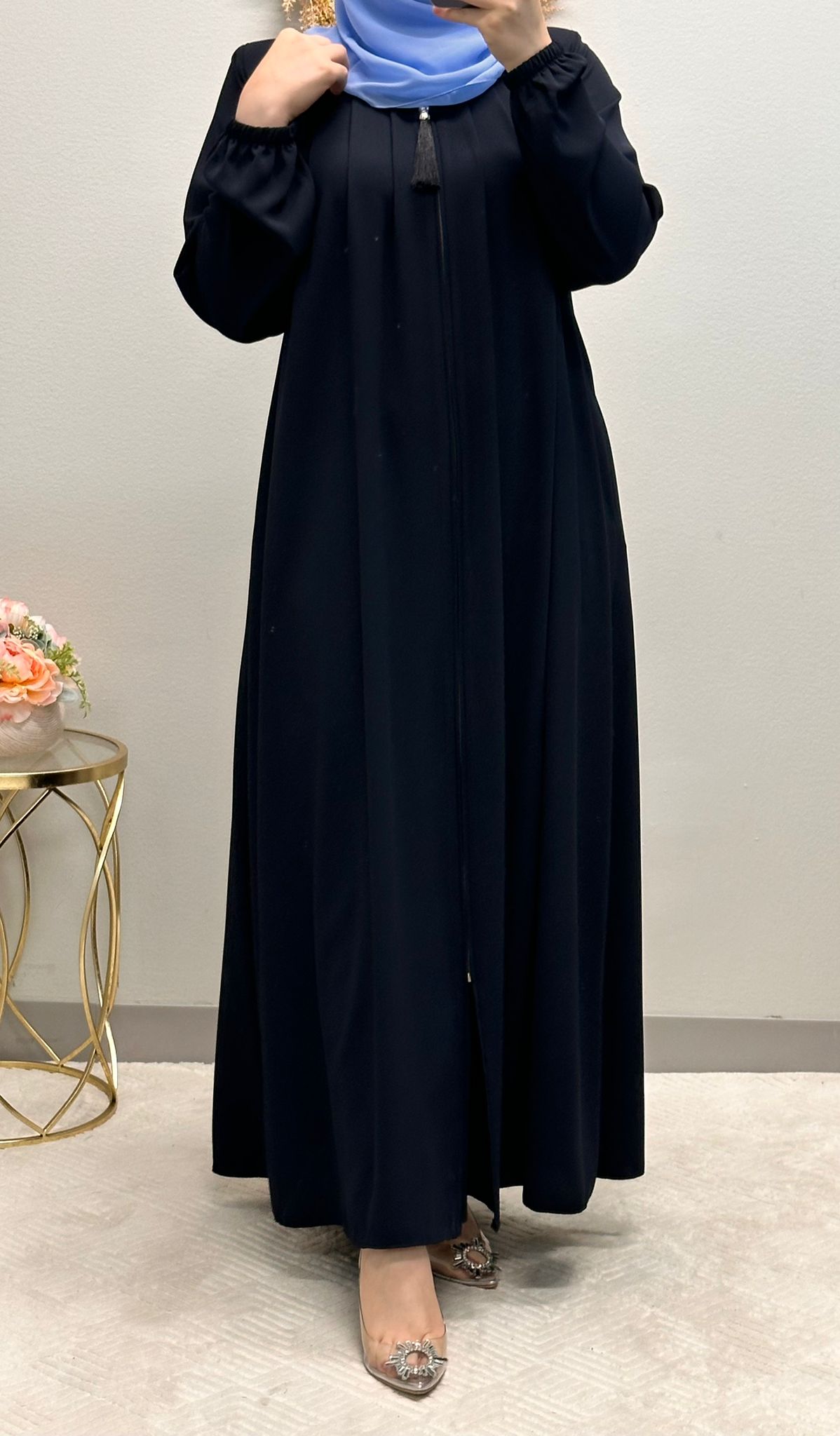 Simply Pleated Special Size Abaya