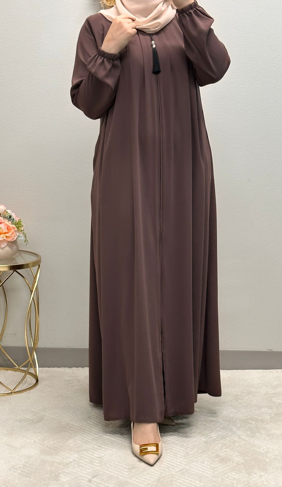 Simply Pleated Special Size Abaya