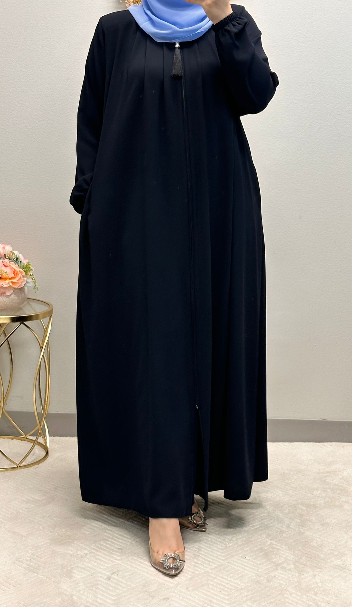 Simply Pleated Special Size Abaya