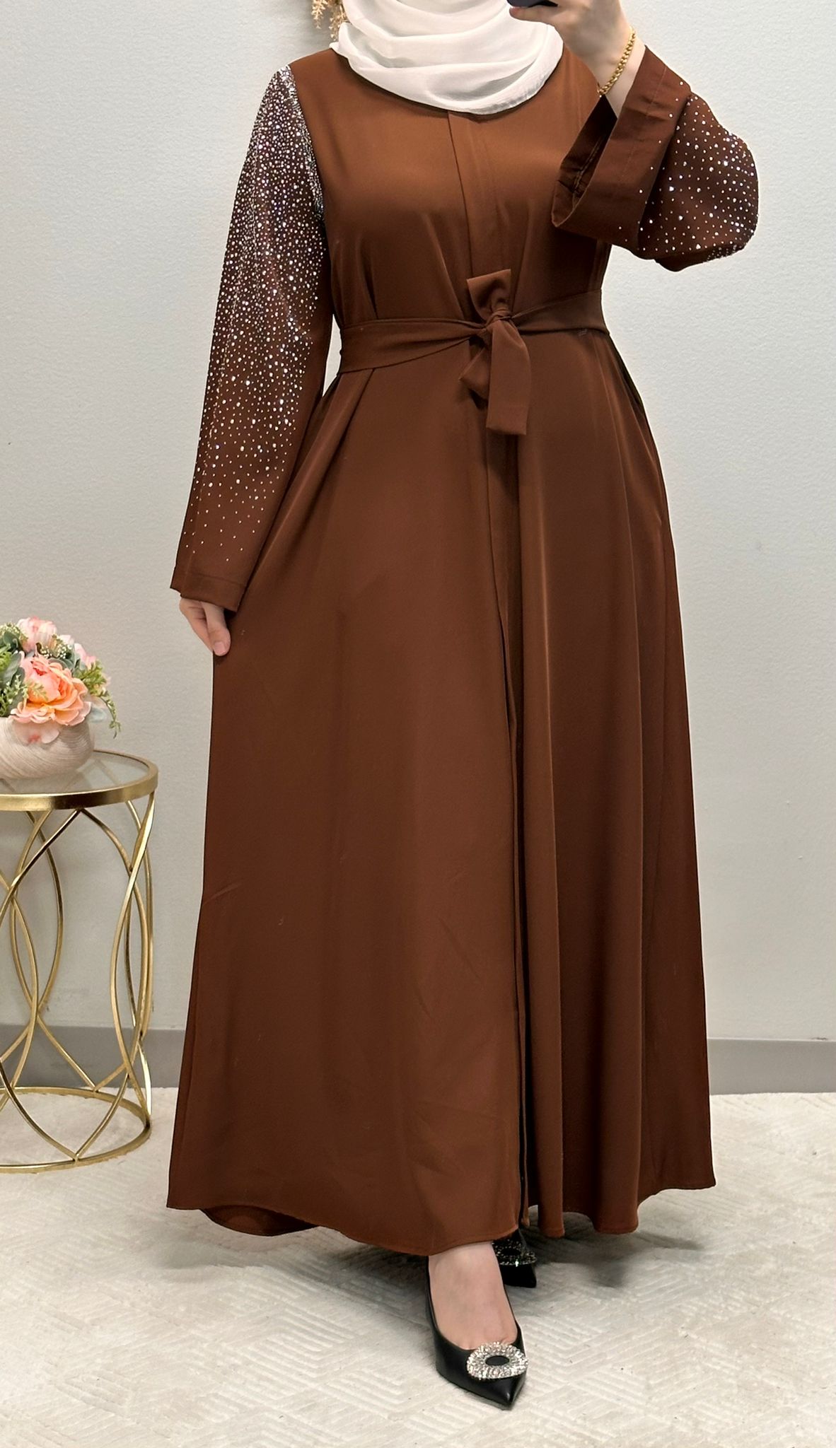 Starry Sleeve Closed Abaya