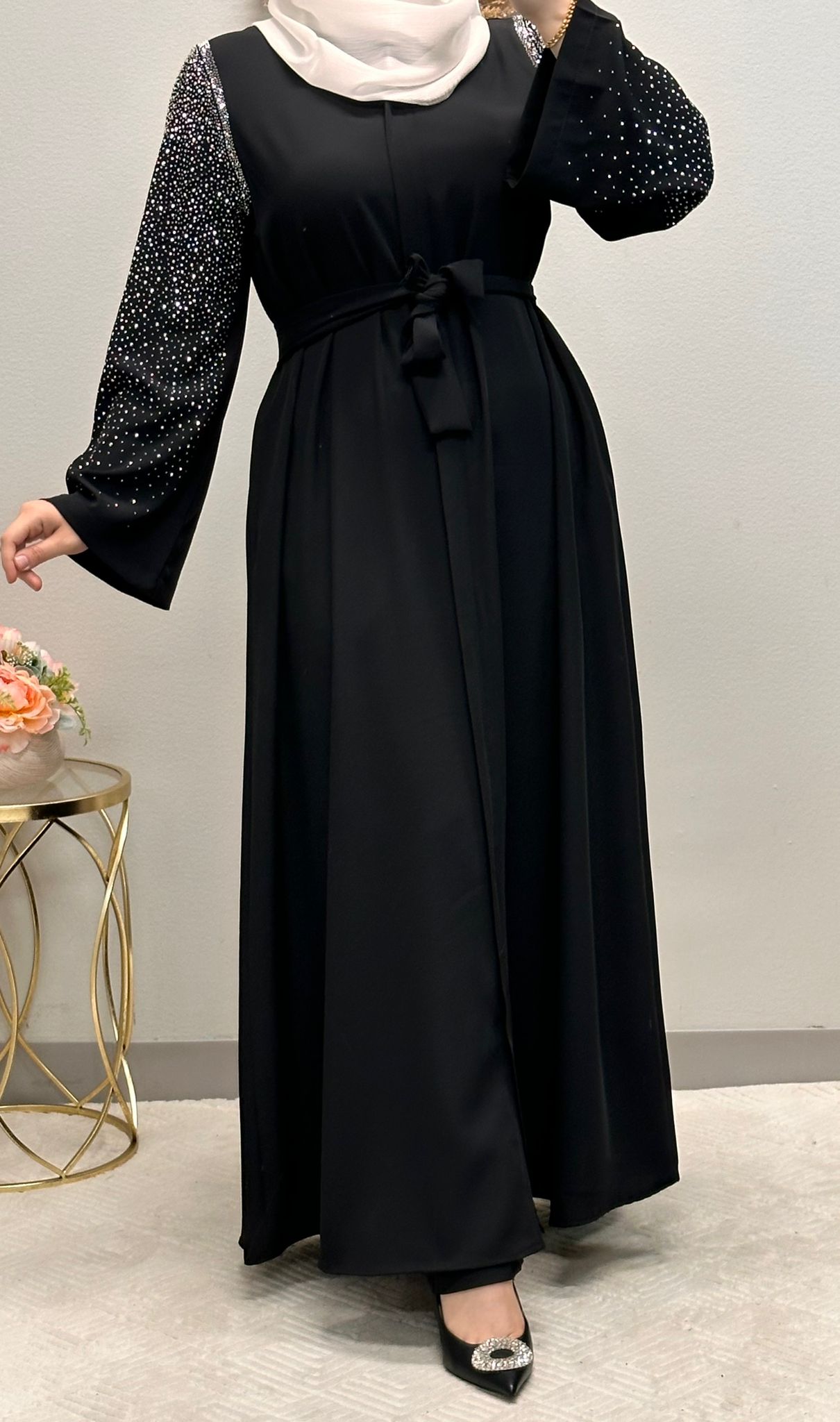 Starry Sleeve Closed Abaya