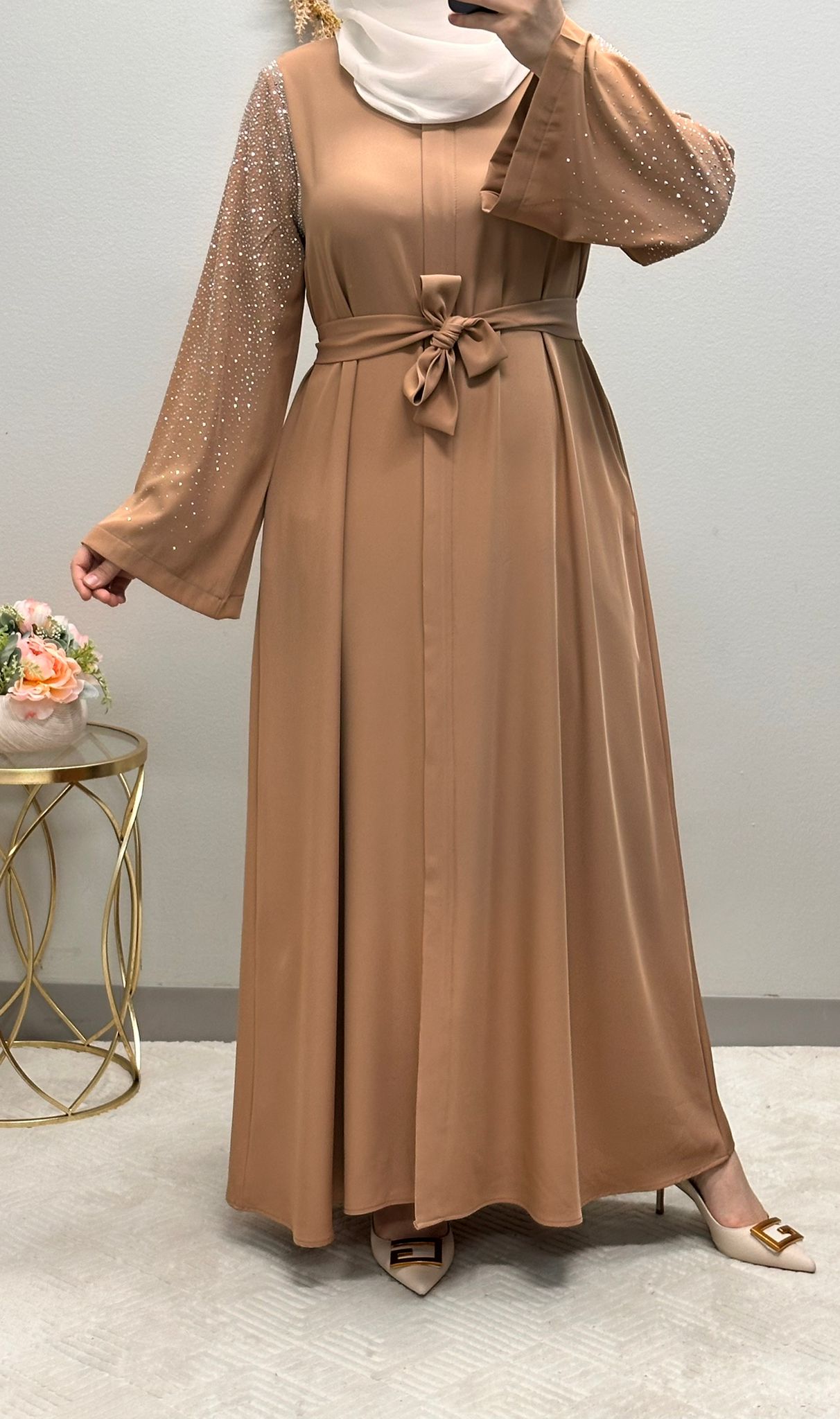 Starry Sleeve Closed Abaya