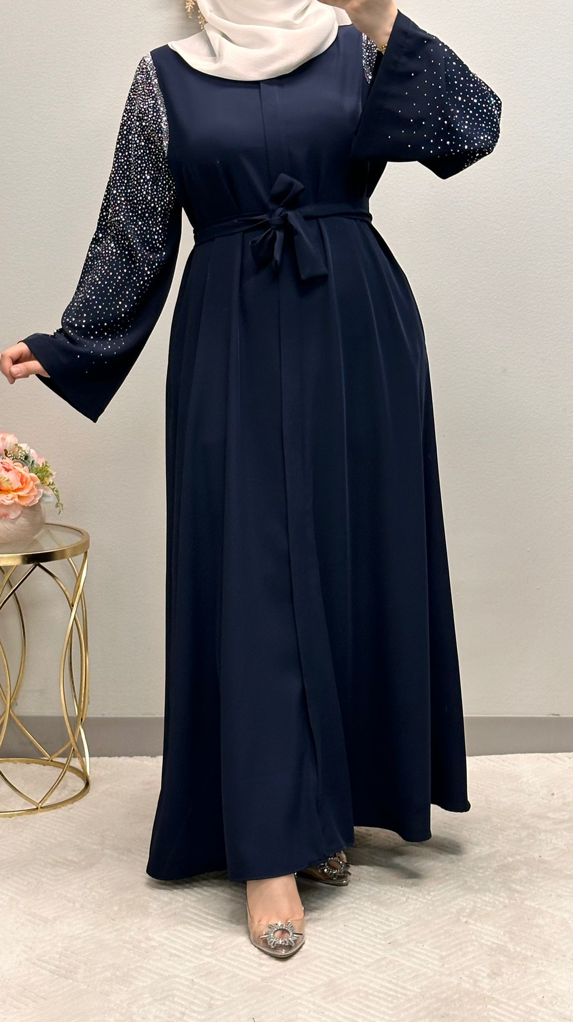 Starry Sleeve Closed Abaya