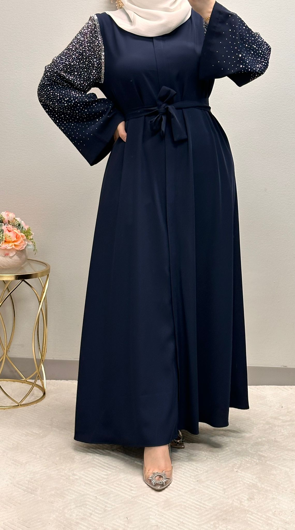 Starry Sleeve Closed Abaya