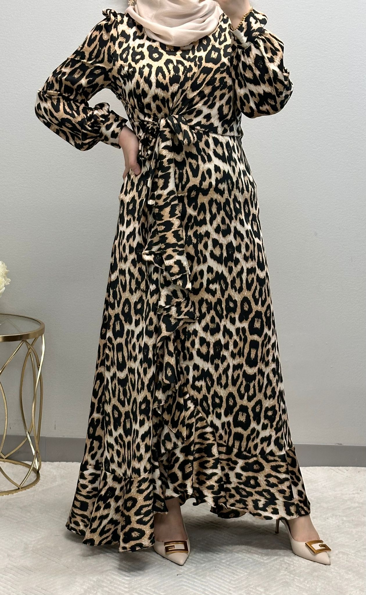 Fierce Sophistication: Ruffled Tiger Dress