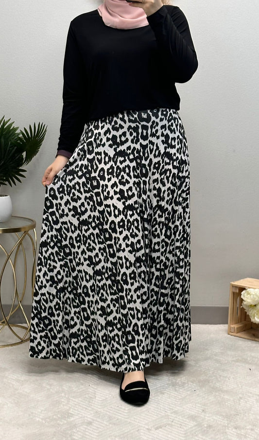 Soft Lycra Tiger skirt set