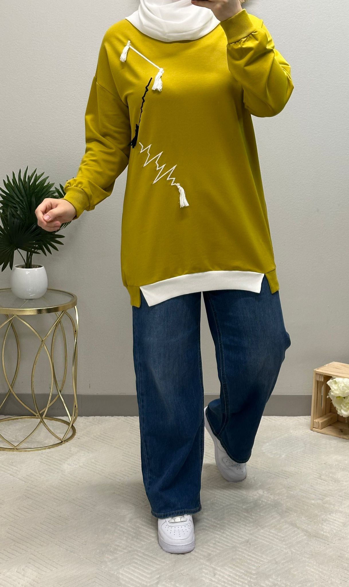 front embroidered sweatshirt