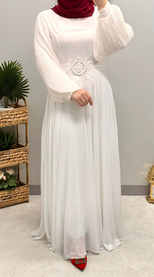 Klosh Chiffon dress pleated wide sleeve