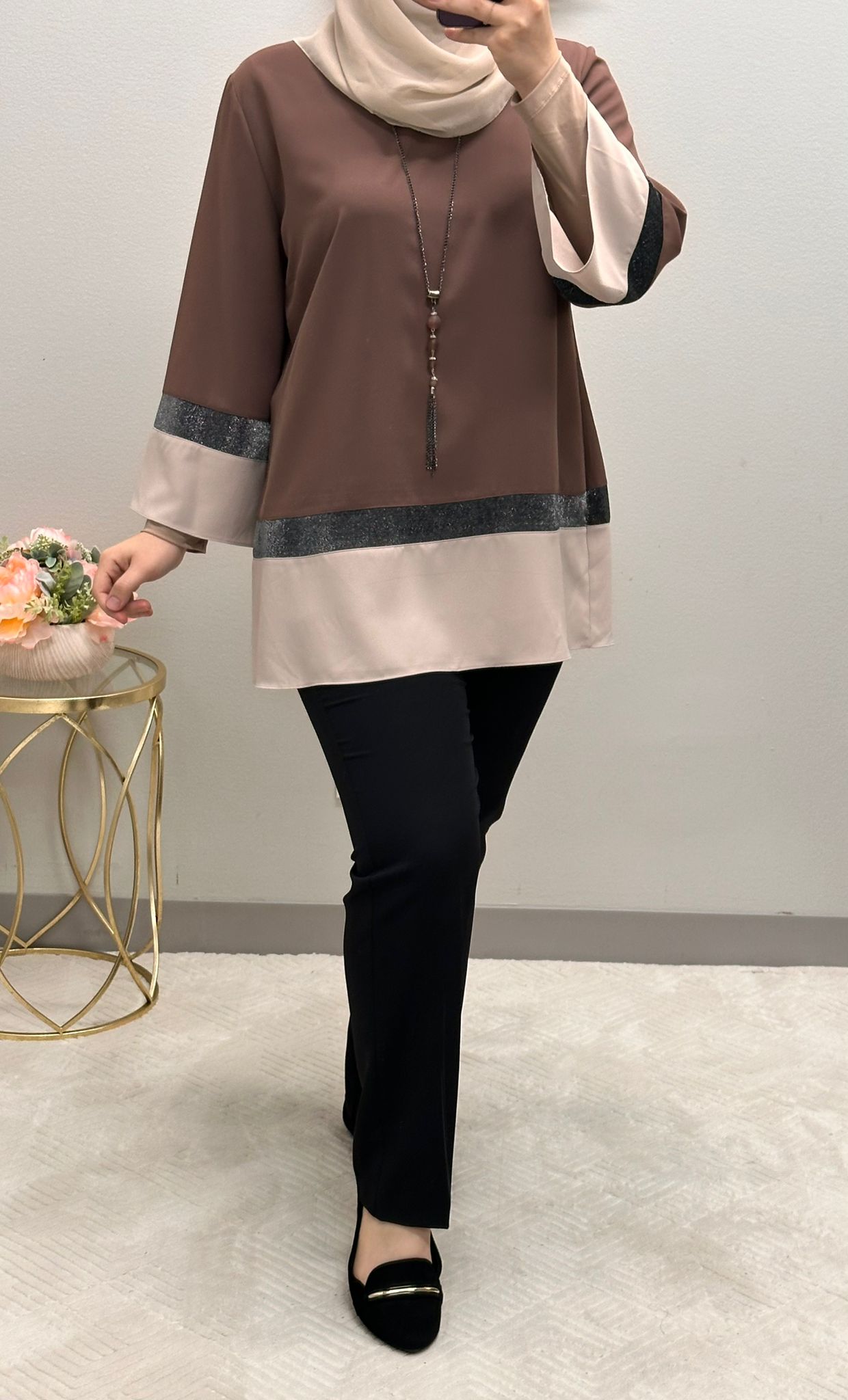 Mid length blouse 2 colors - plus size