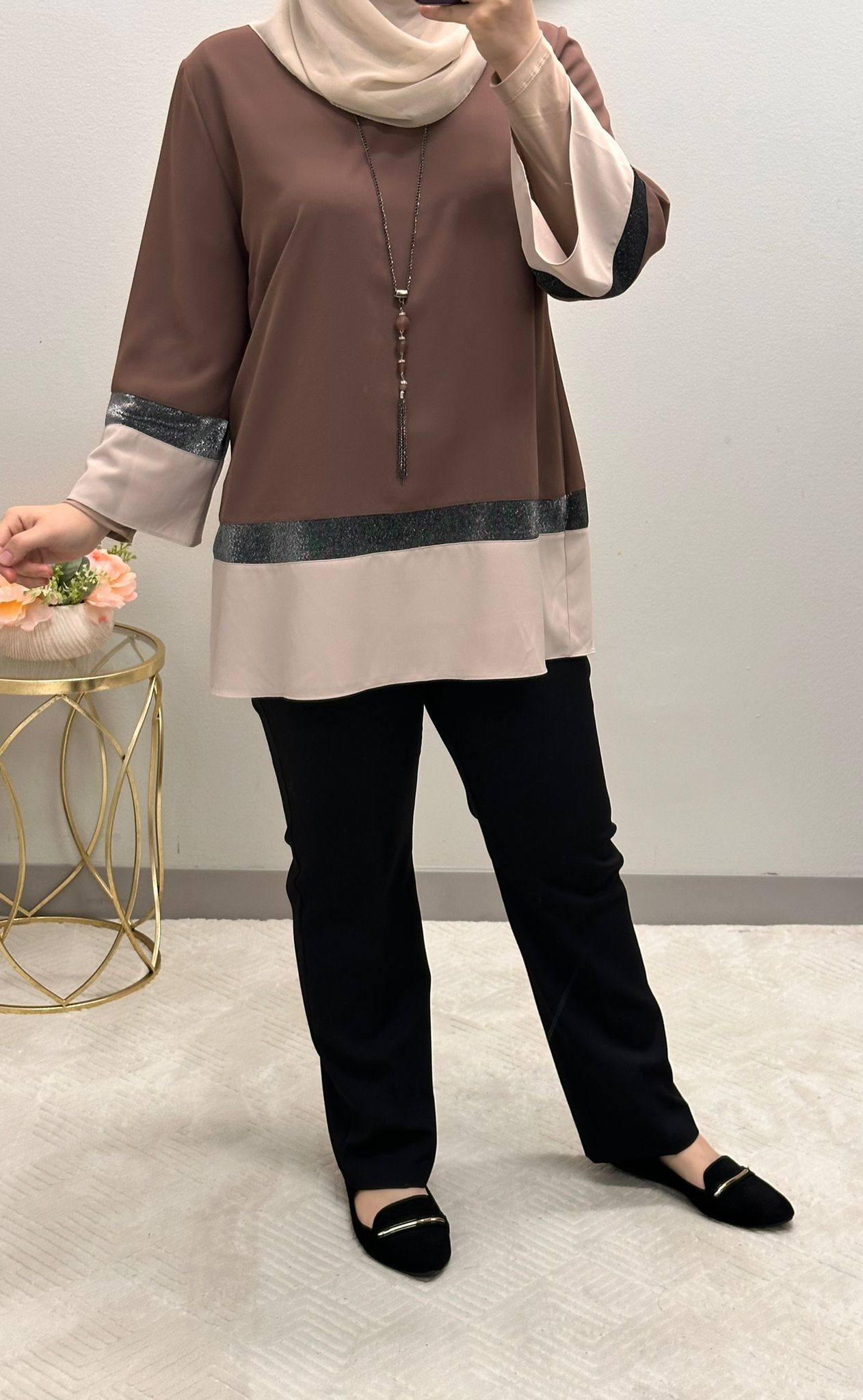 Mid length blouse 2 colors - plus size