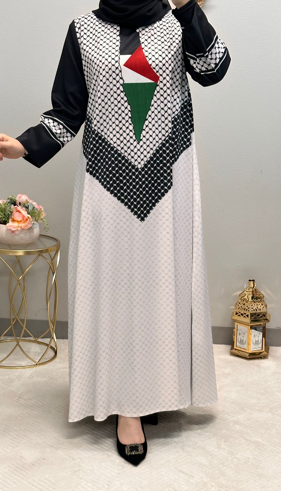 Arabic Style Printed Abaya