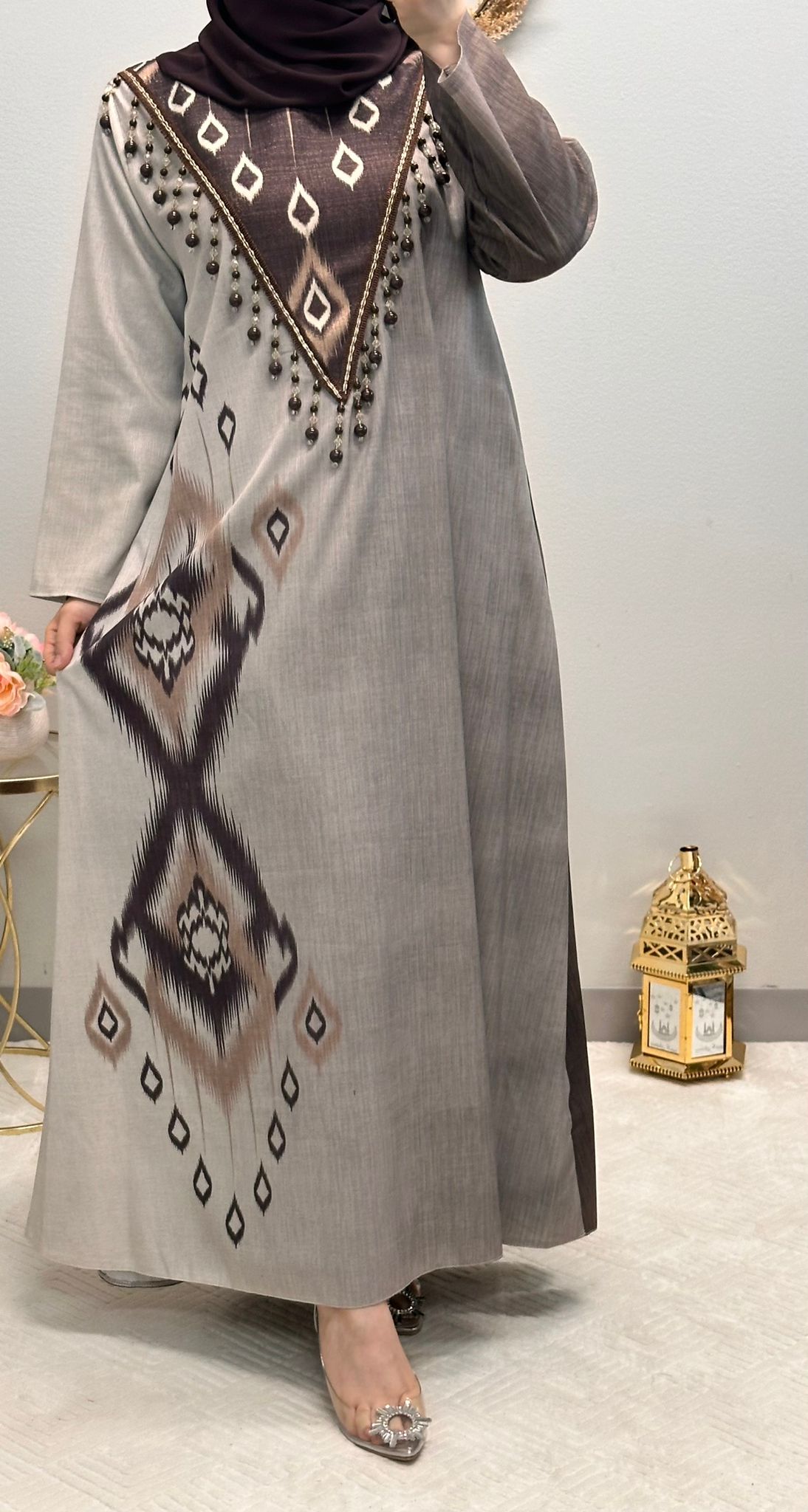 Arabic Style Printed Abaya